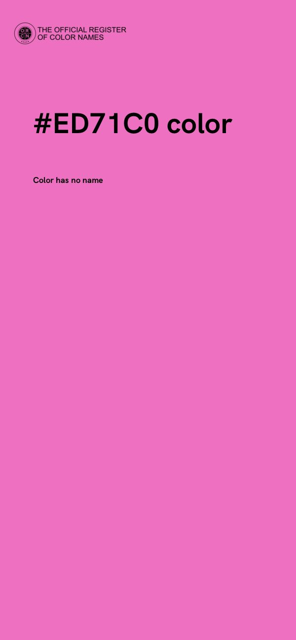 #ED71C0 color image