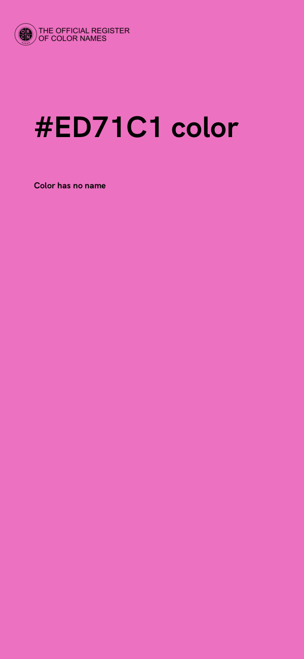 #ED71C1 color image