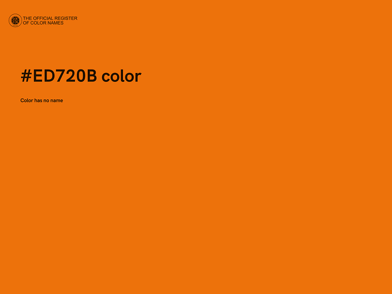 #ED720B color image