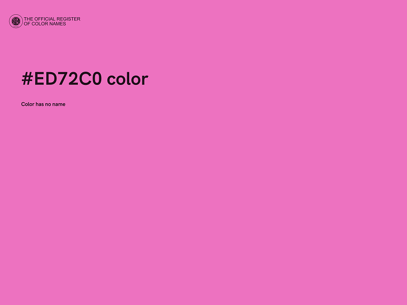 #ED72C0 color image
