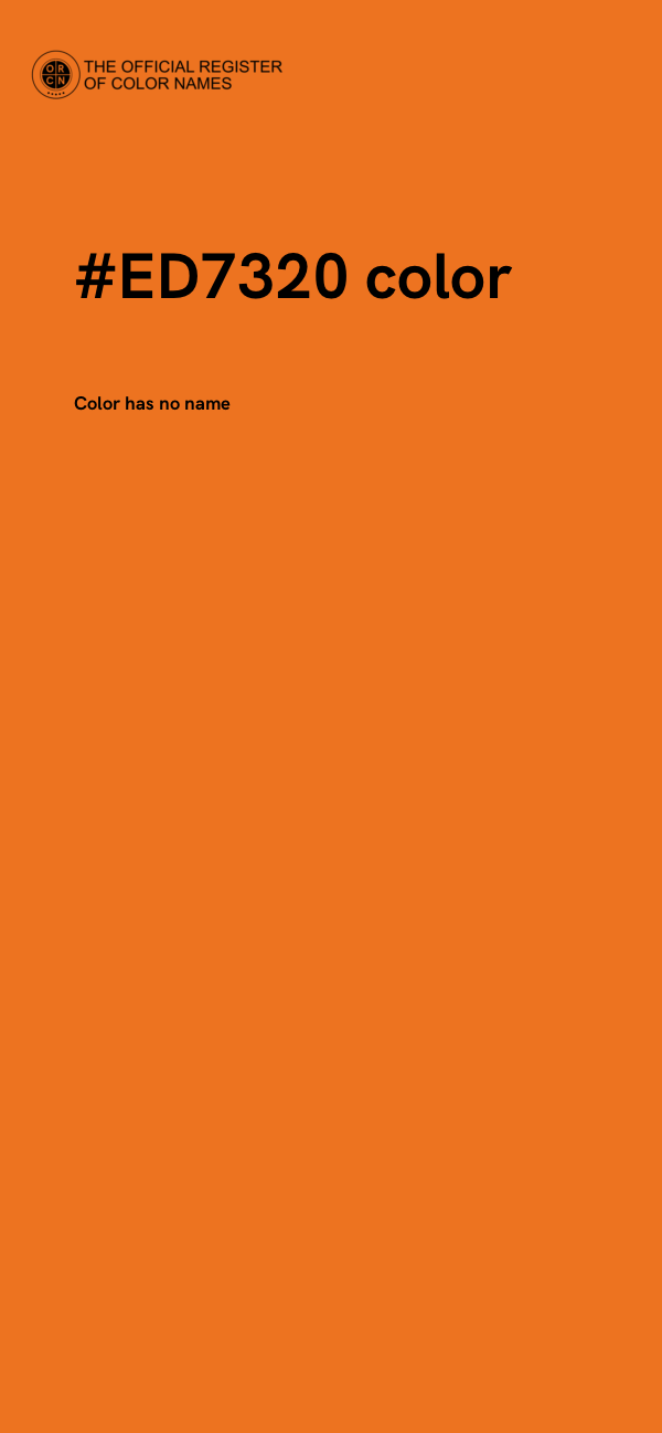 #ED7320 color image