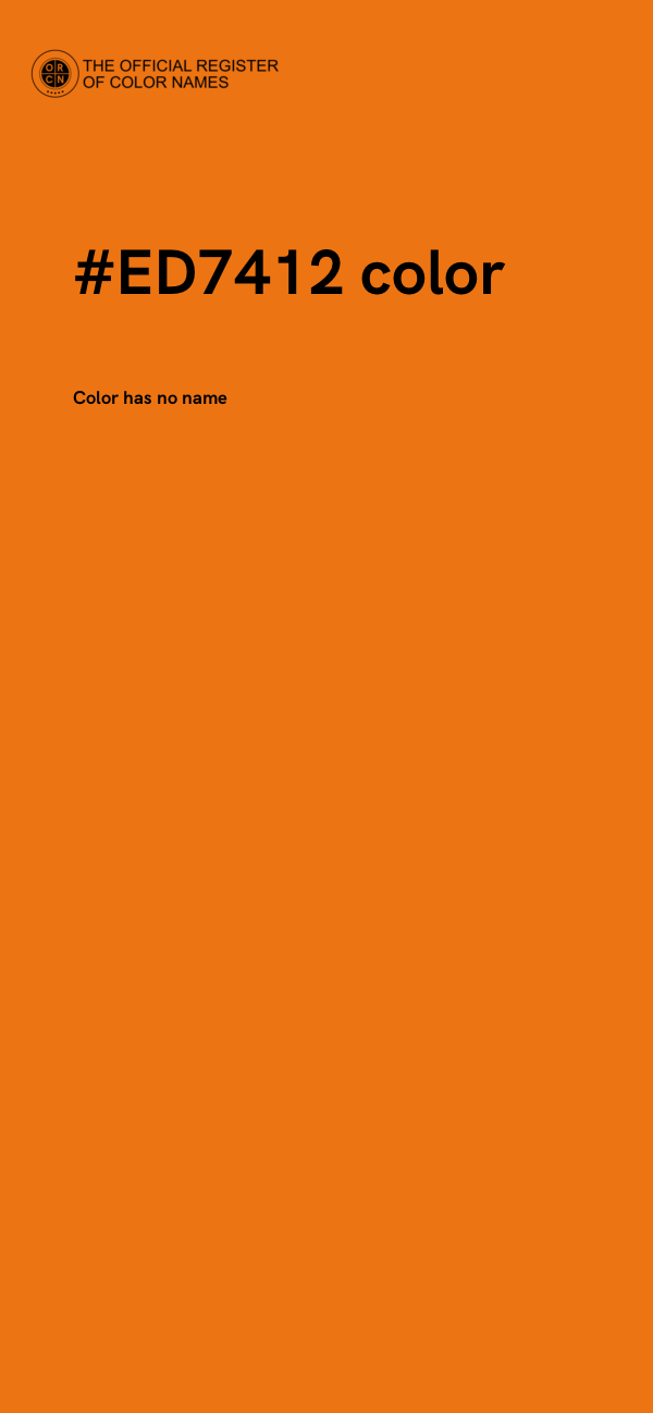 #ED7412 color image