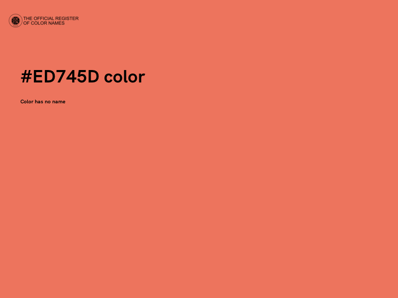 #ED745D color image