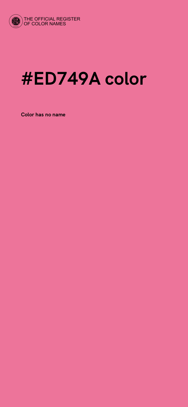 #ED749A color image