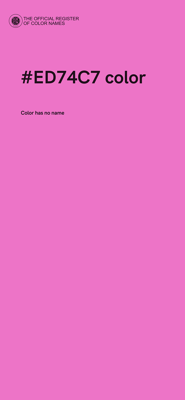 #ED74C7 color image