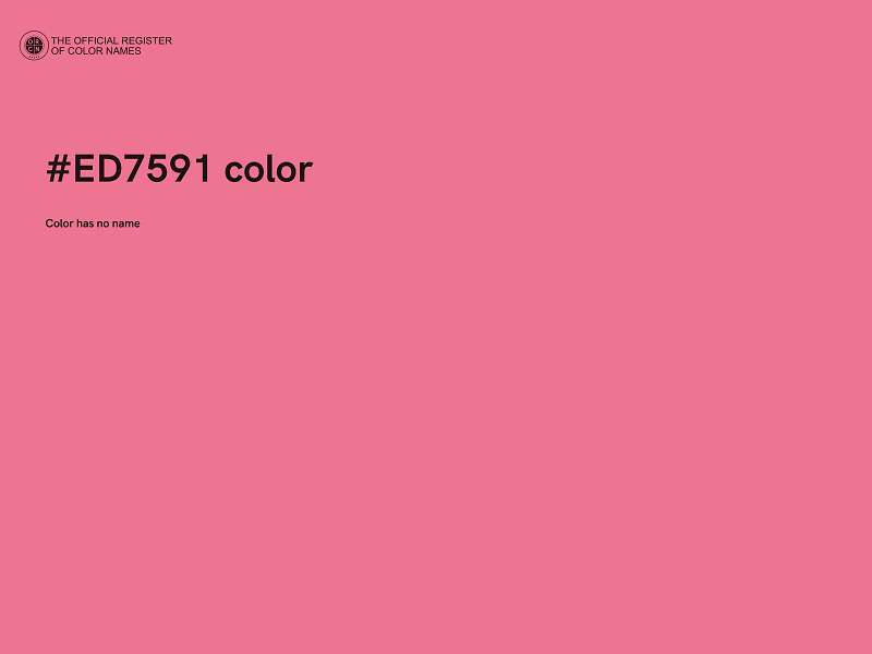 #ED7591 color image