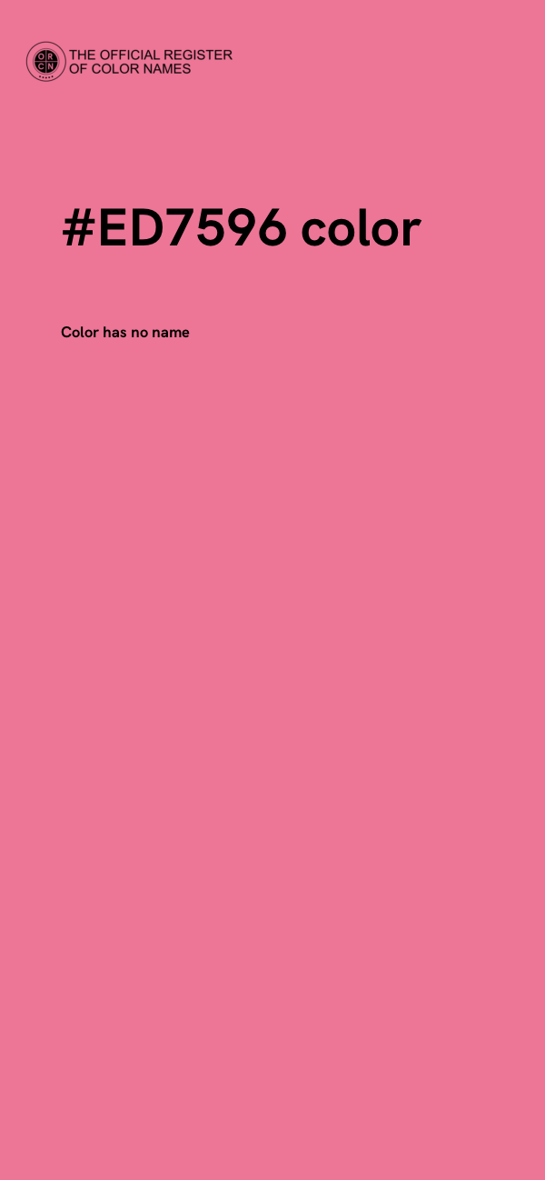 #ED7596 color image