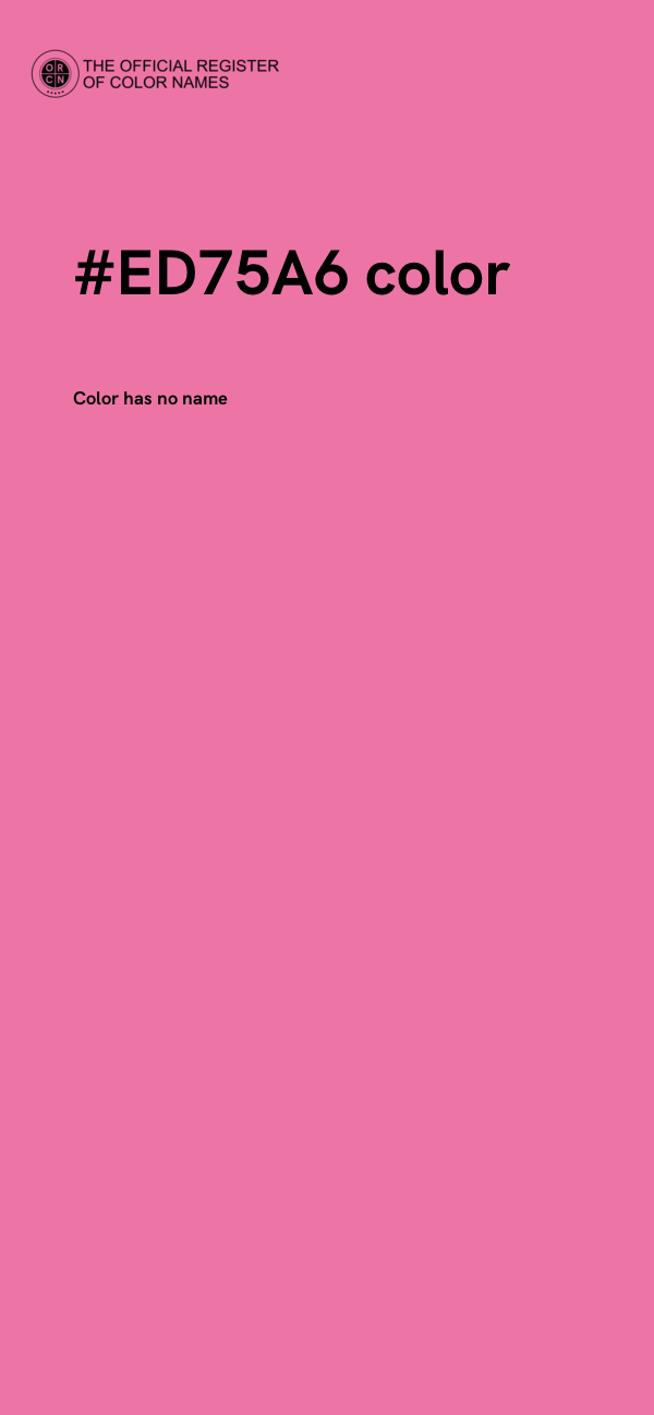 #ED75A6 color image