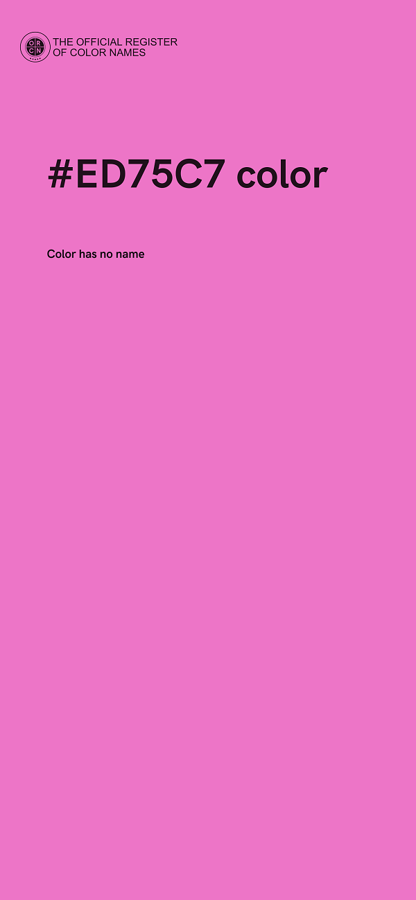 #ED75C7 color image