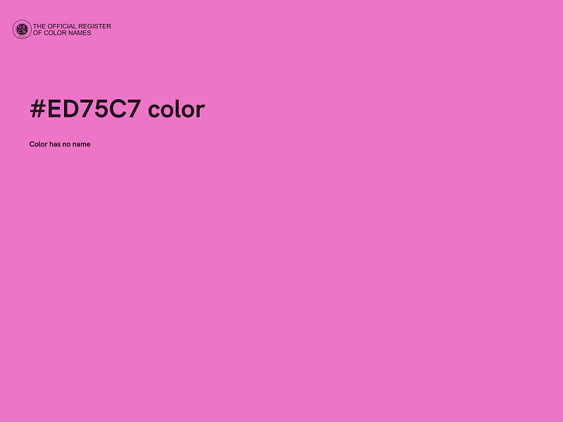 #ED75C7 color image