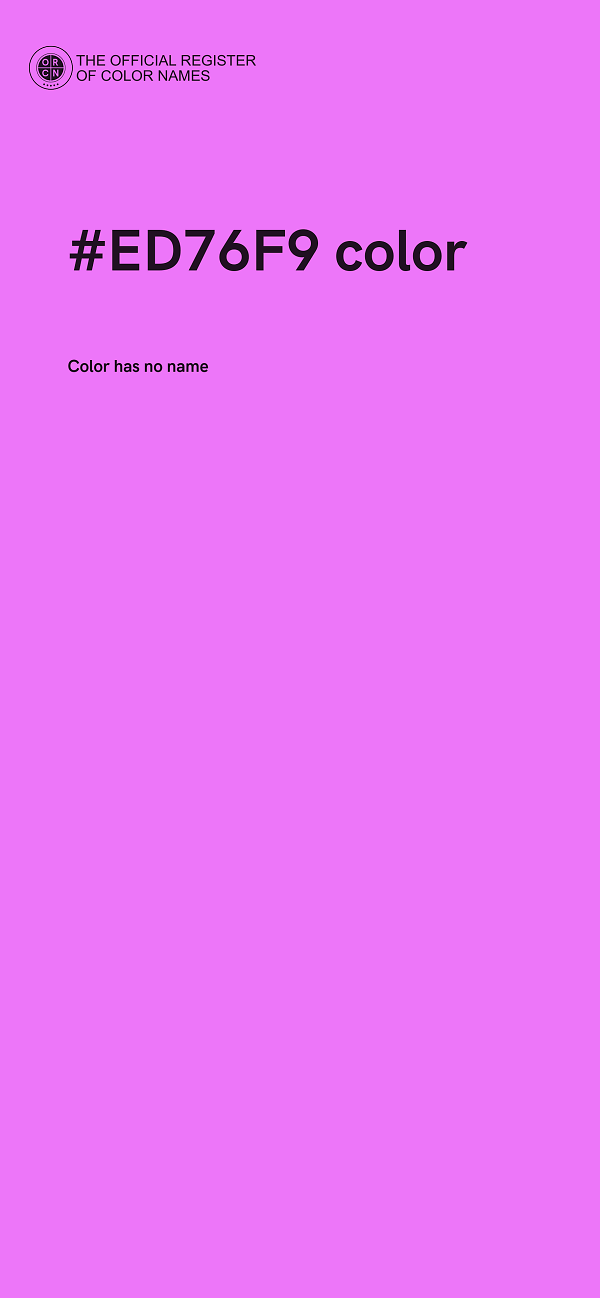 #ED76F9 color image