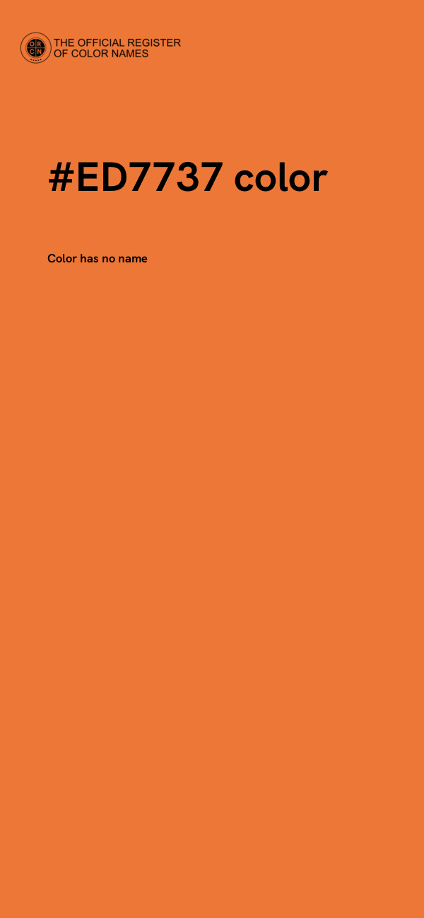#ED7737 color image