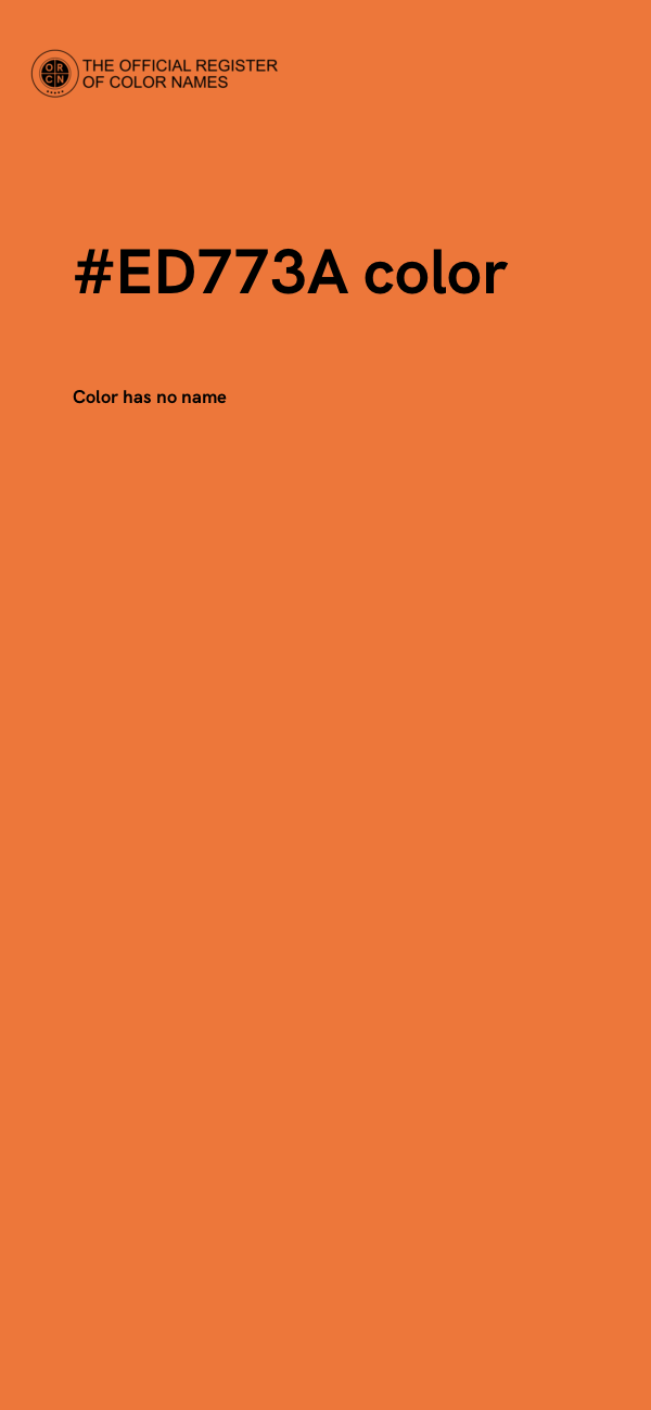 #ED773A color image