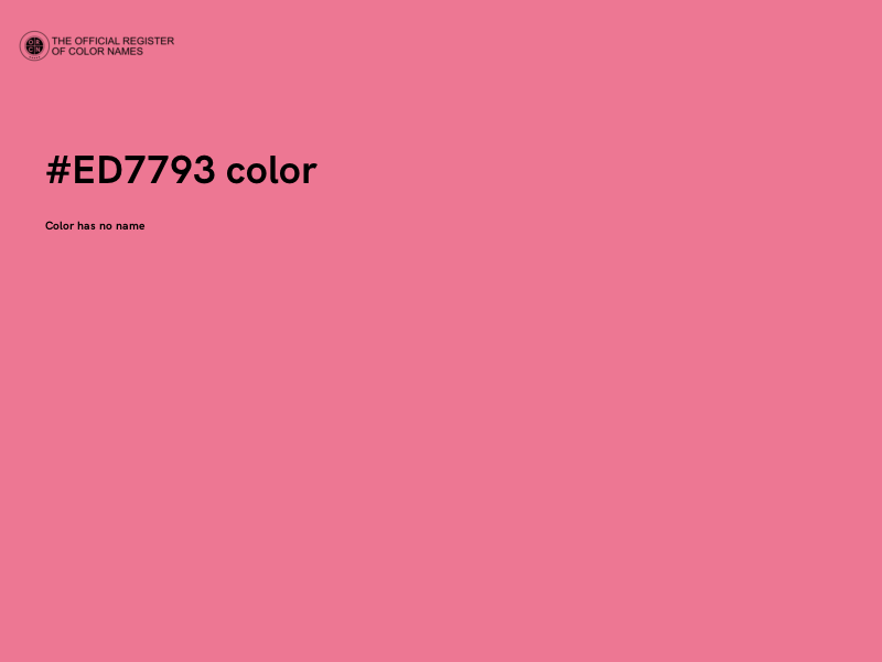 #ED7793 color image