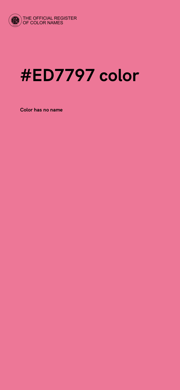 #ED7797 color image
