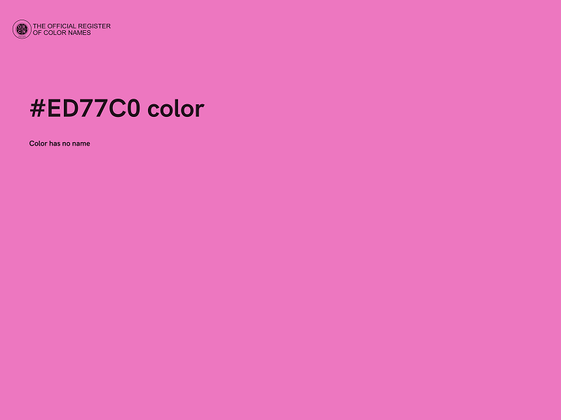 #ED77C0 color image