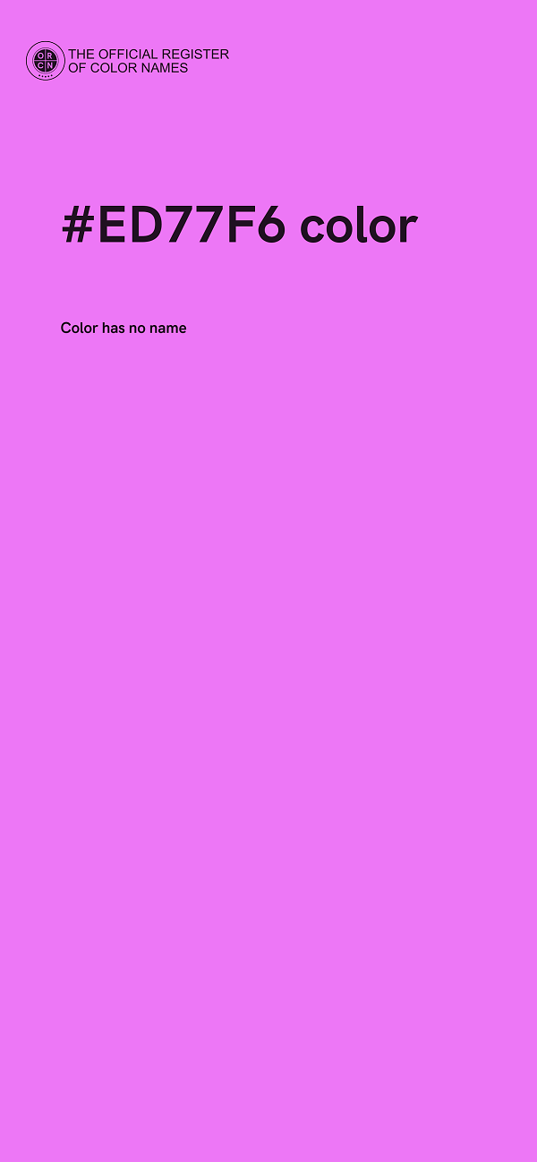#ED77F6 color image