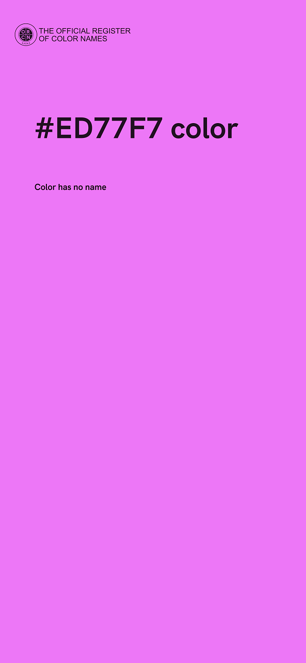 #ED77F7 color image