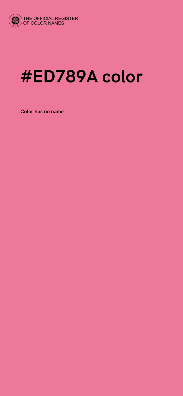 #ED789A color image