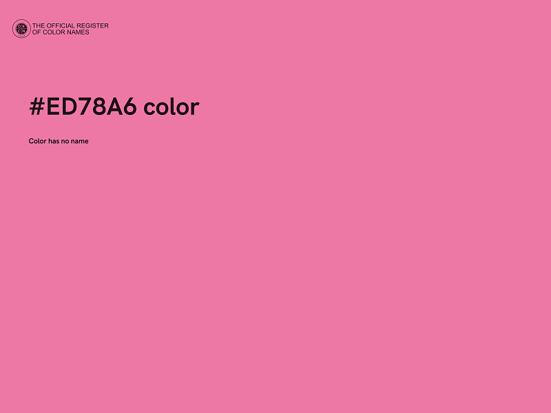 #ED78A6 color image