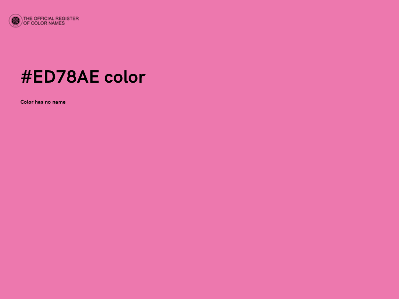 #ED78AE color image