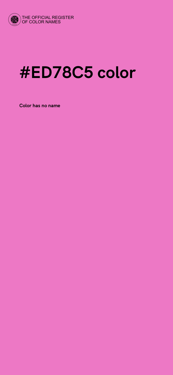 #ED78C5 color image