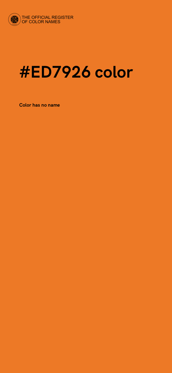 #ED7926 color image
