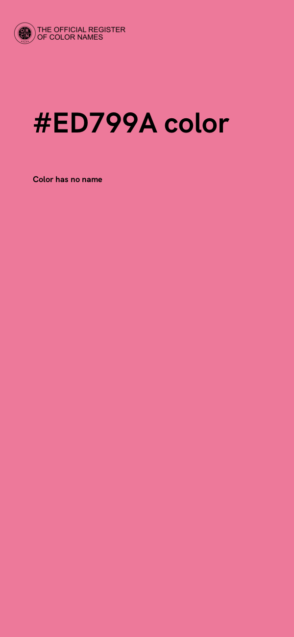 #ED799A color image