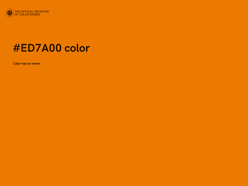 #ED7A00 color image