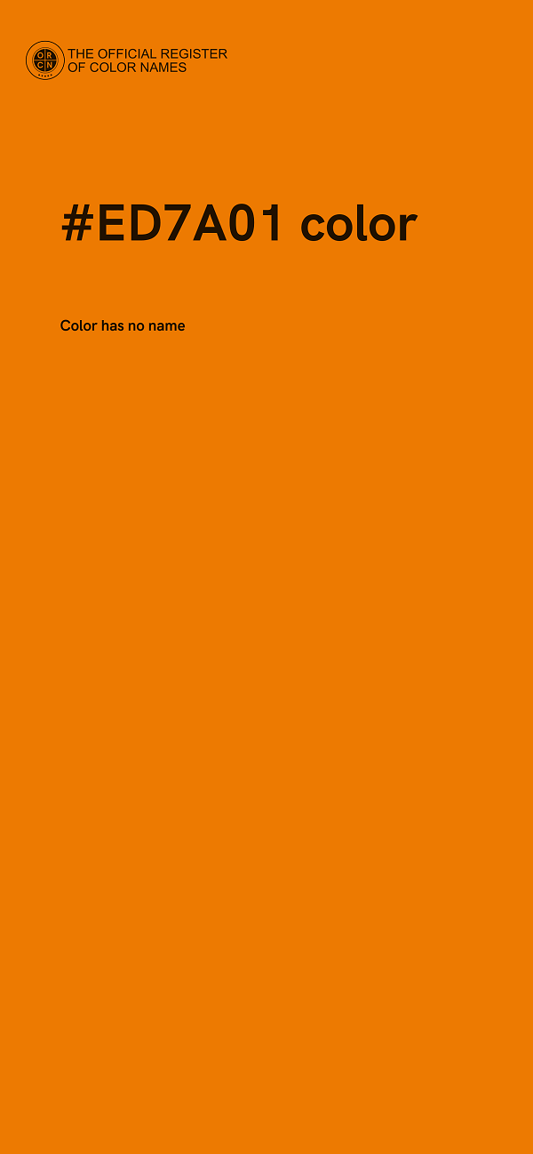 #ED7A01 color image