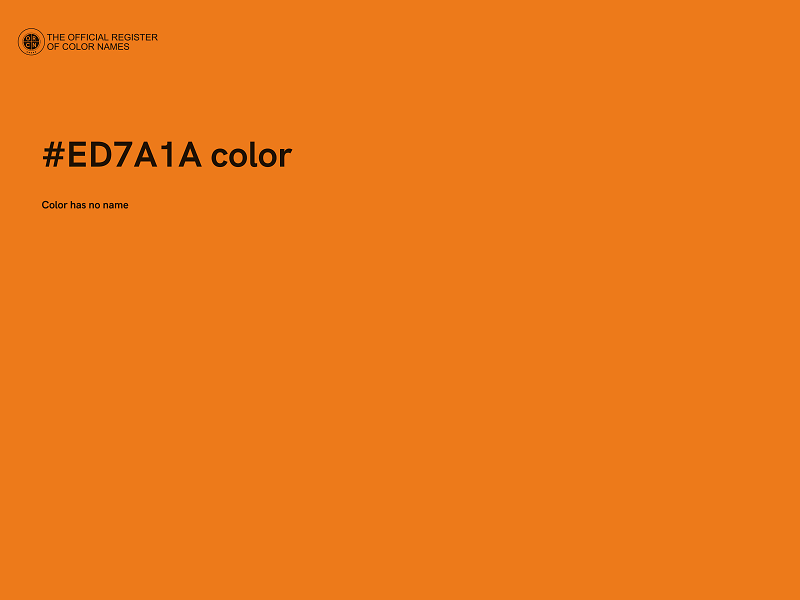 #ED7A1A color image