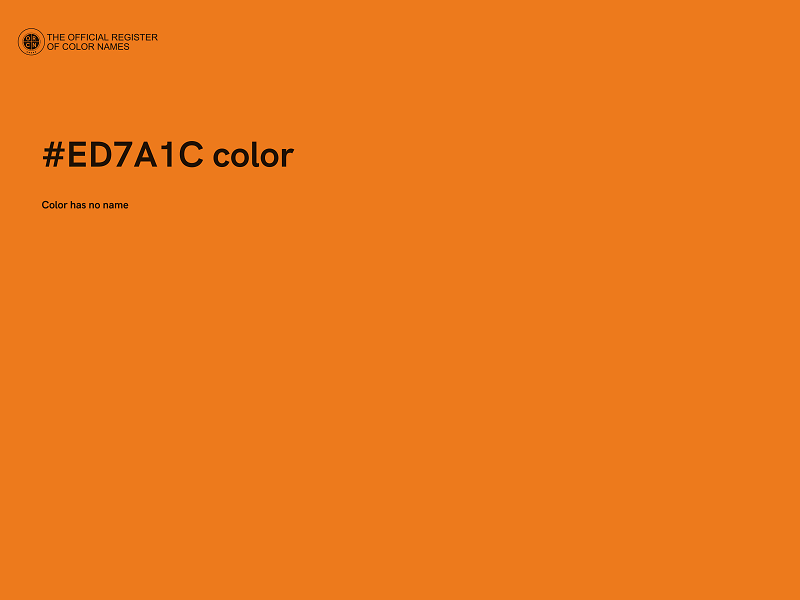 #ED7A1C color image