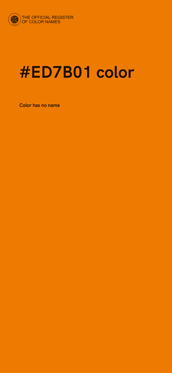 #ED7B01 color image