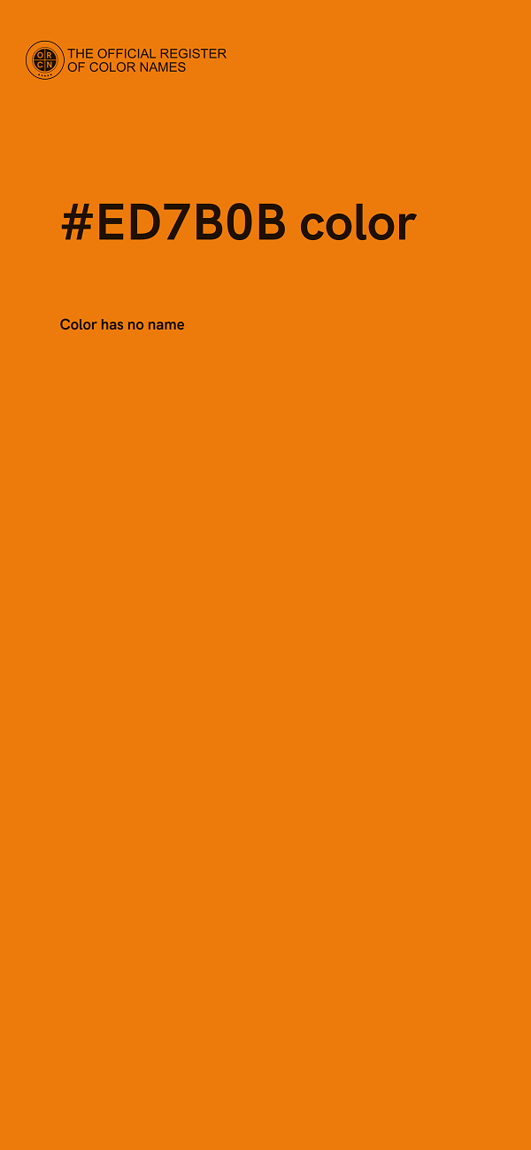 #ED7B0B color image