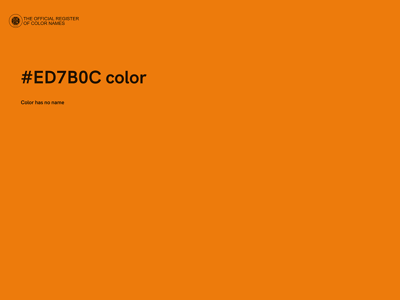 #ED7B0C color image