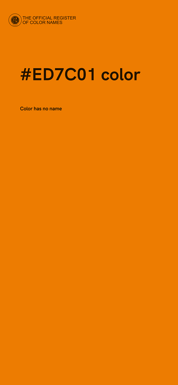 #ED7C01 color image