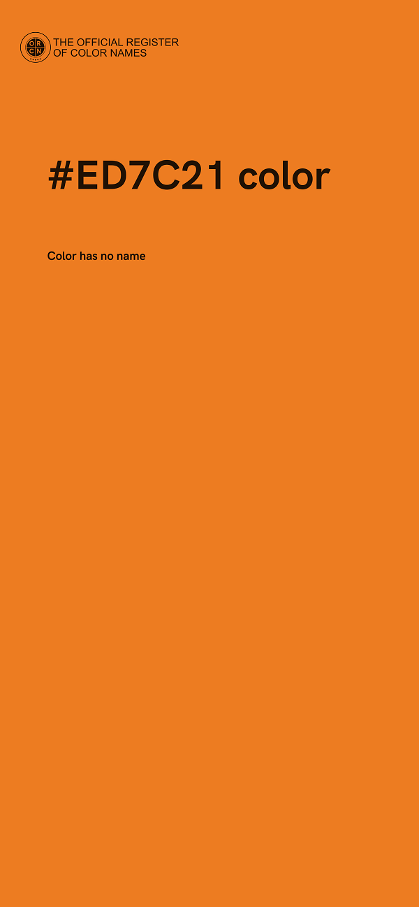 #ED7C21 color image
