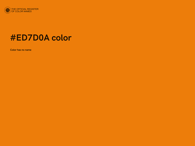 #ED7D0A color image