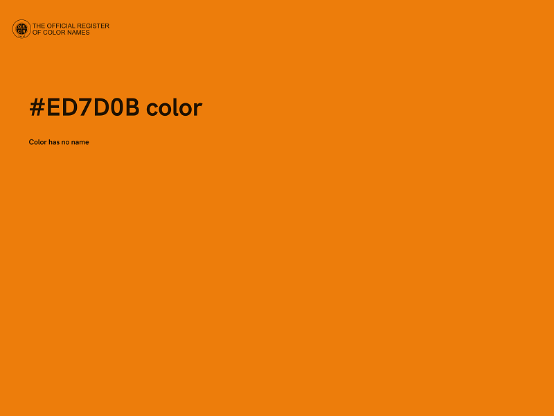 #ED7D0B color image