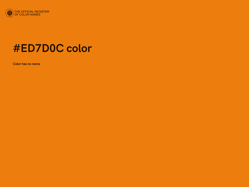 #ED7D0C color image