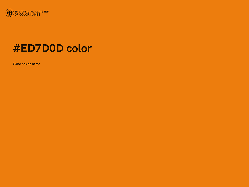 #ED7D0D color image