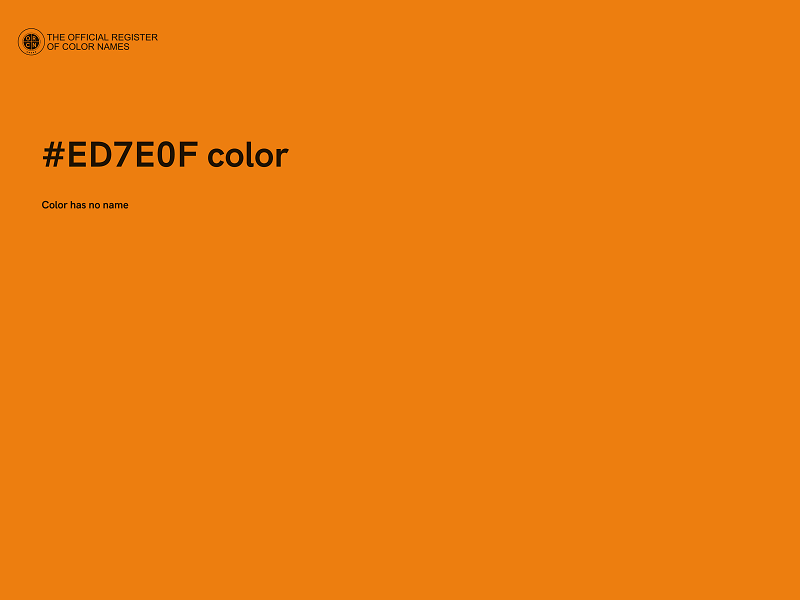#ED7E0F color image