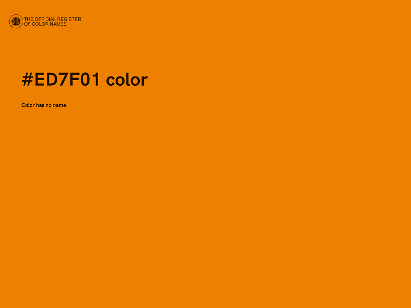 #ED7F01 color image