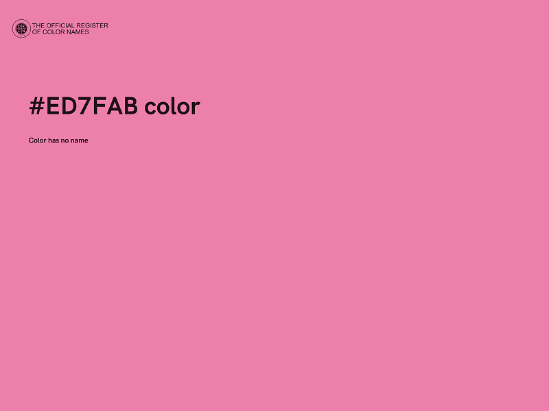 #ED7FAB color image