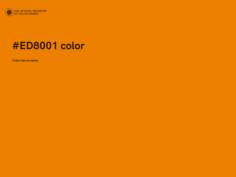 #ED8001 color image