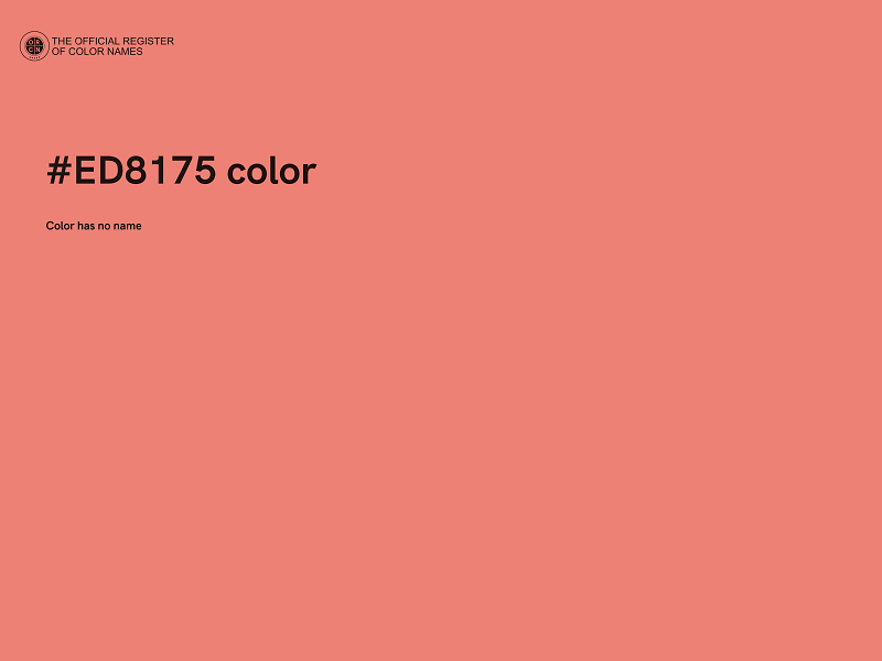 #ED8175 color image