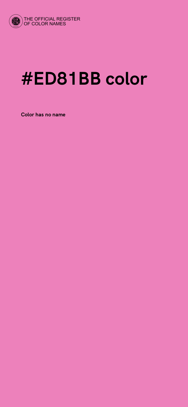 #ED81BB color image