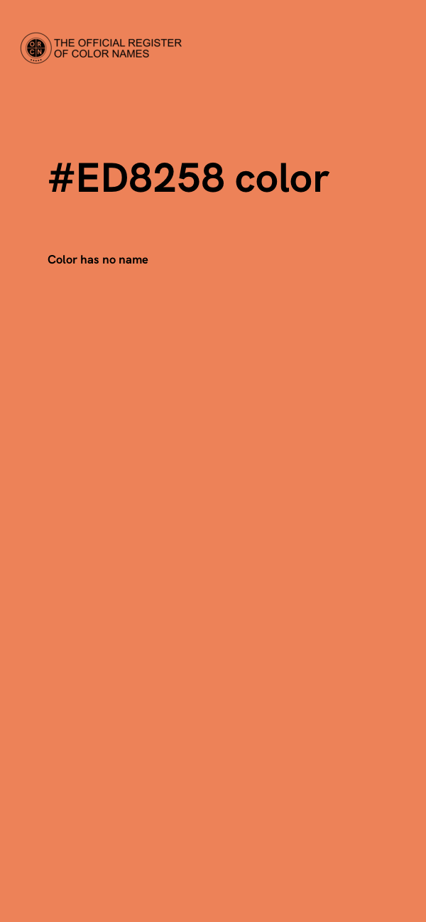 #ED8258 color image