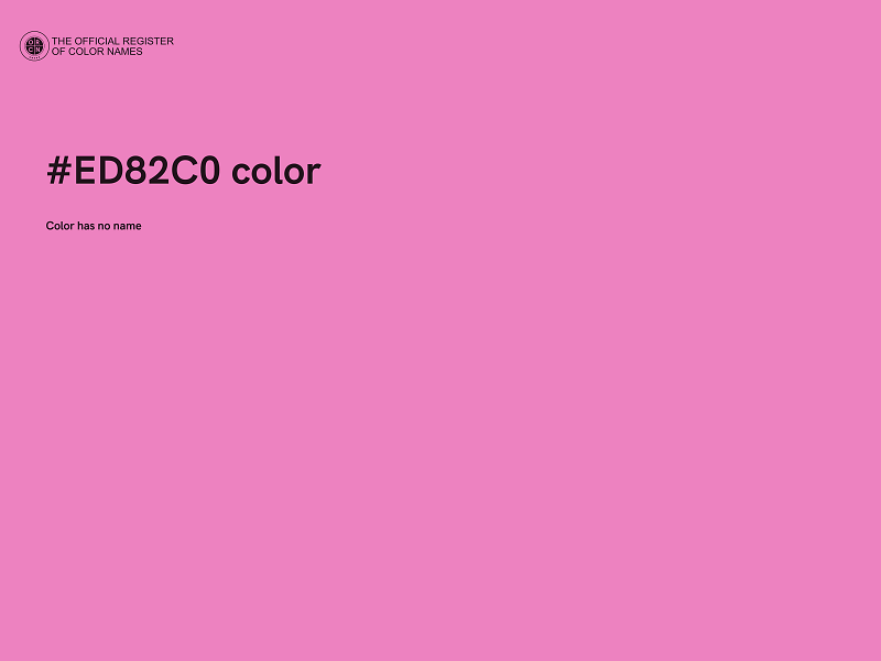 #ED82C0 color image