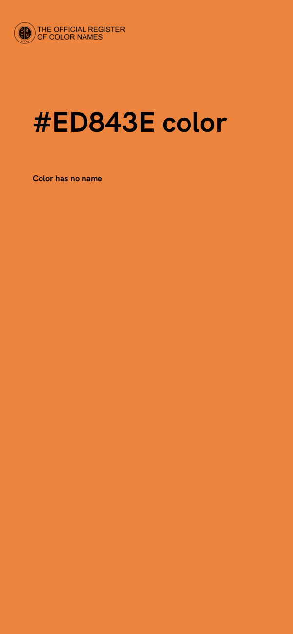 #ED843E color image
